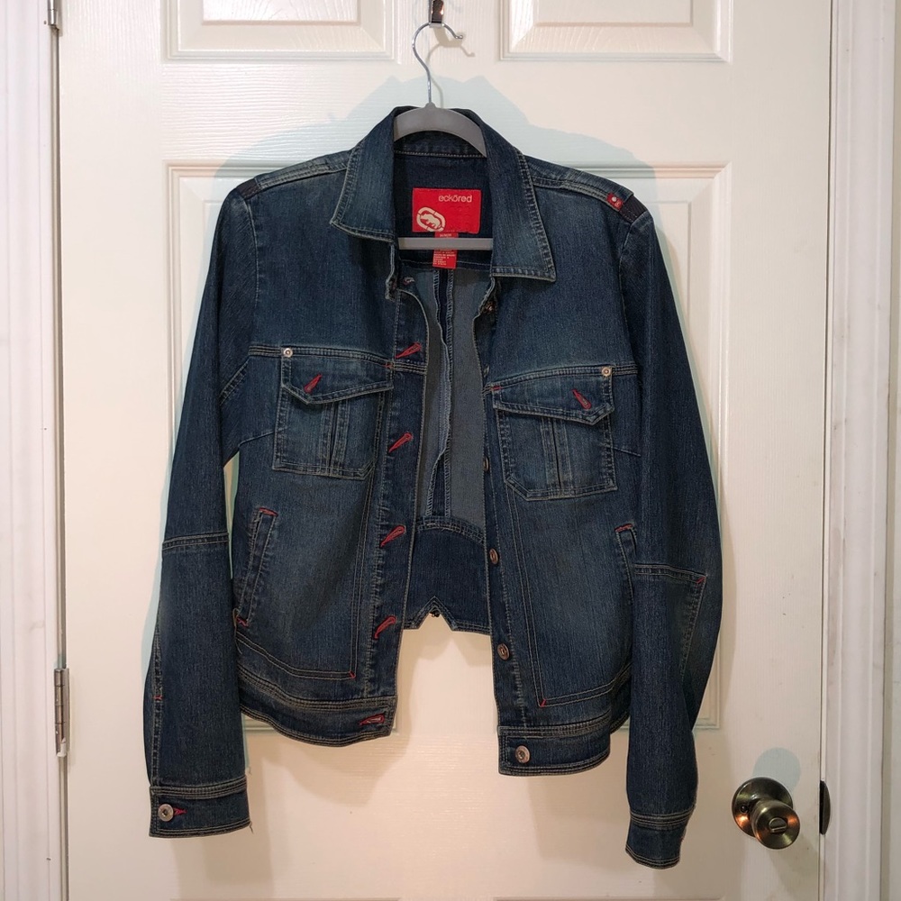 Ecko Unlimited Red Denim Jacket